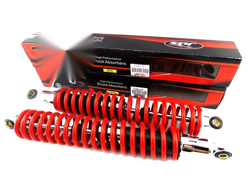 Suzuki DR400 400mm Red/Chrome Rear Shock Absorbers