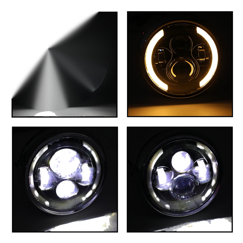 Motorcycle Cafe Racer (2010-2023) - Low / High Beam Parking Light 7" Headlight