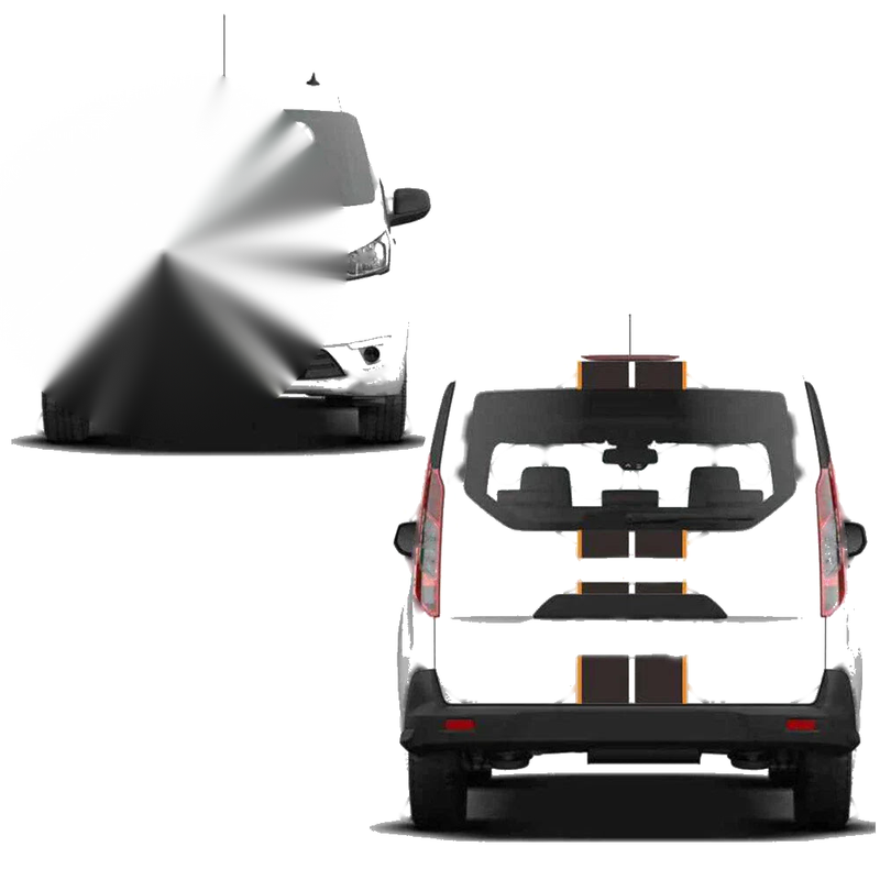 Car SUV Truck Van Black & Orange Vinyl Racing Stripe Decal Sticker