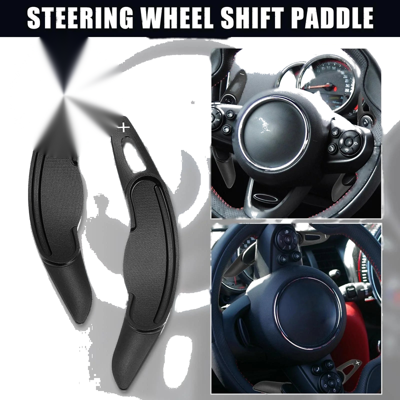 BMW Mini Cooper Black Steering Wheel Shift Paddle Extend Cover (2002-2023)