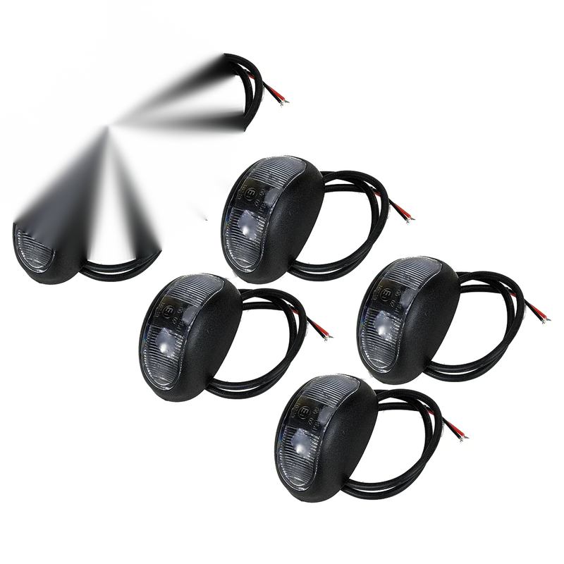 Trailer Truck 6 x Amber Red LED Clearance Lights