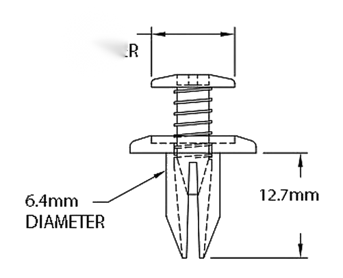 Yamaha R1 / R6 20x Verkleidung Clips Plastik Schrauben Nieten 8mm & 6mm m8 m6