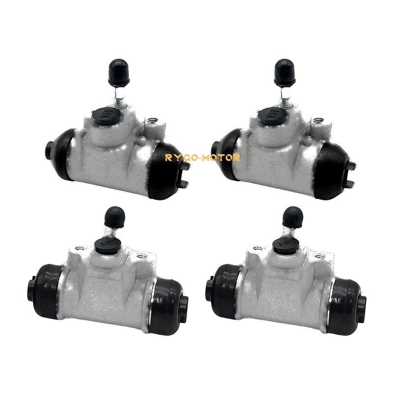 Kawasaki Mule 500 520 550 2 x Front & Rear Brake Wheel Cylinders w/Shoes