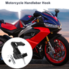 Square Aluminum Alloy Motorcycle Hanging Hook 1 Set Black 50mm Length