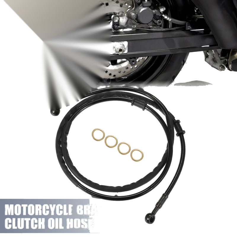 Motorcycle Oil Hose 155cm Clutch Throttle Pipe Black