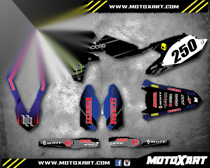 Yamaha YZ 250F (2010-2013) - RAVAGE STYLE Stickers Custom Graphic Kit