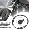 Motorcycle Braided Brake Clutch Oil Hoses / 130cm 10mm 28 Degree /