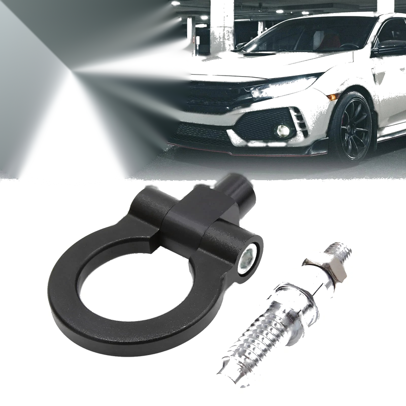 BMW E Series Trailer Ring Eye Towing Hook Screw Black Aluminum Alloy