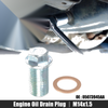 Dodge Silver Tone 14x1.5 Engine Oil Drain Plug Screw w/ Seal Ring
