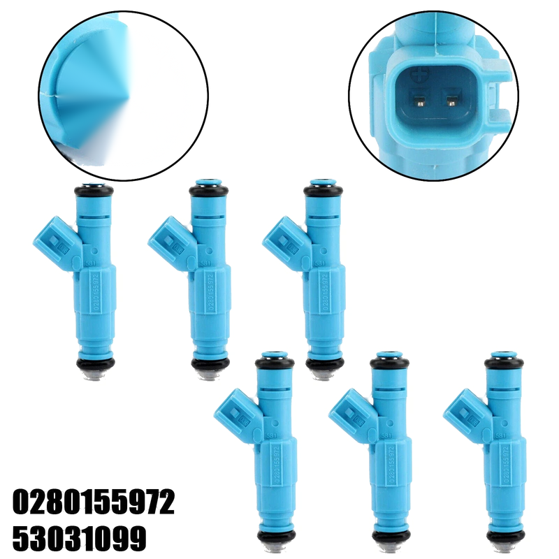 Jeep Liberty, Dodge Ram 1500 3.7L V6 6PCS Fuel Injectors (2002-2003)
