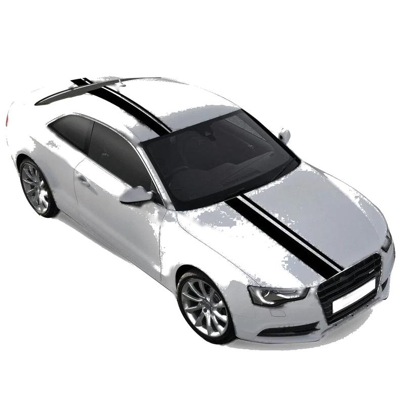 3 x Car Hood Roof Trunk Racing Stripe Vinyl Decal Stickers