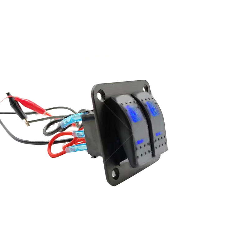 Boat Car Waterproof Blue LED Rocker Switch Panel