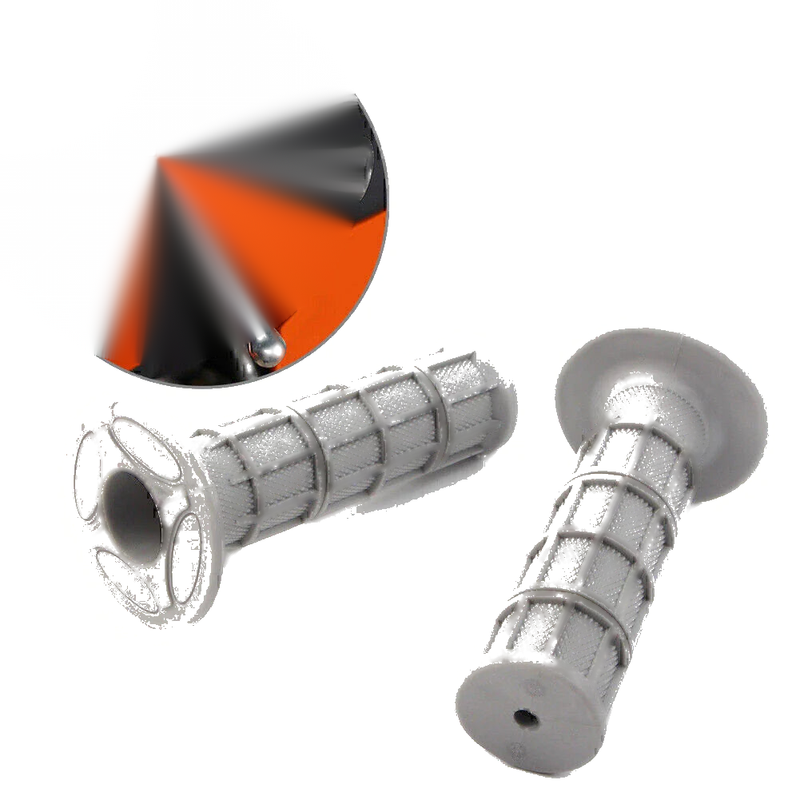 ATV MX Dirt Bike Enduro 7/8" Soft Rubber Grey Pro Hand Grips