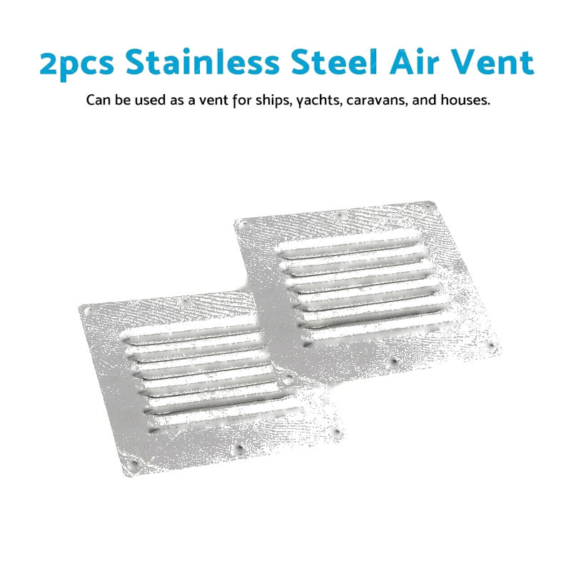 Caravan Boat Home Stainless Steel Rectangular Air Vents