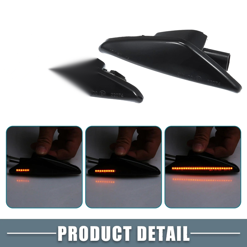 BMW X3 Black Lens 1 Pair LED Side Marker Amber Light (2011 - 2014)
