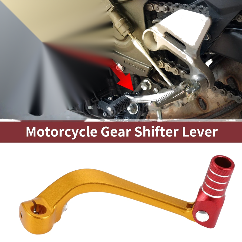 Honda CRF110F Gold Tone Red Folding Gear Shifter Lever (2013–2018)