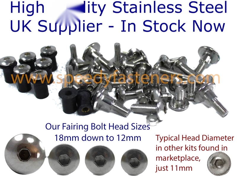 Yamaha TZR 250 2MA Inox Tête de fourche & pare-brise Wellnut Kit