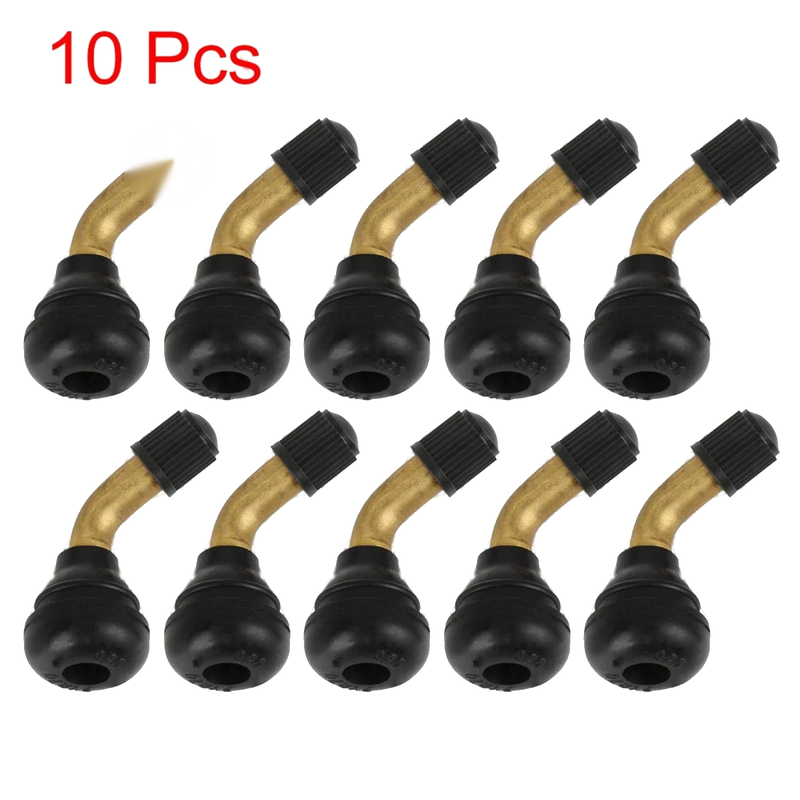 Car / Motorcycle Tire Valve Stem / 10pcs / 120 Degree Snap-in Rubber Base