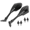 Universal Moto Mirrors Black LED Turn Signals & Brake Lights