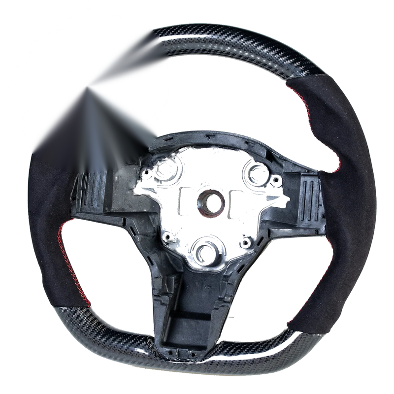 Tesla Model 3 / Y Flat Bottom Carbon Fiber Steering Wheel (2017-2023)