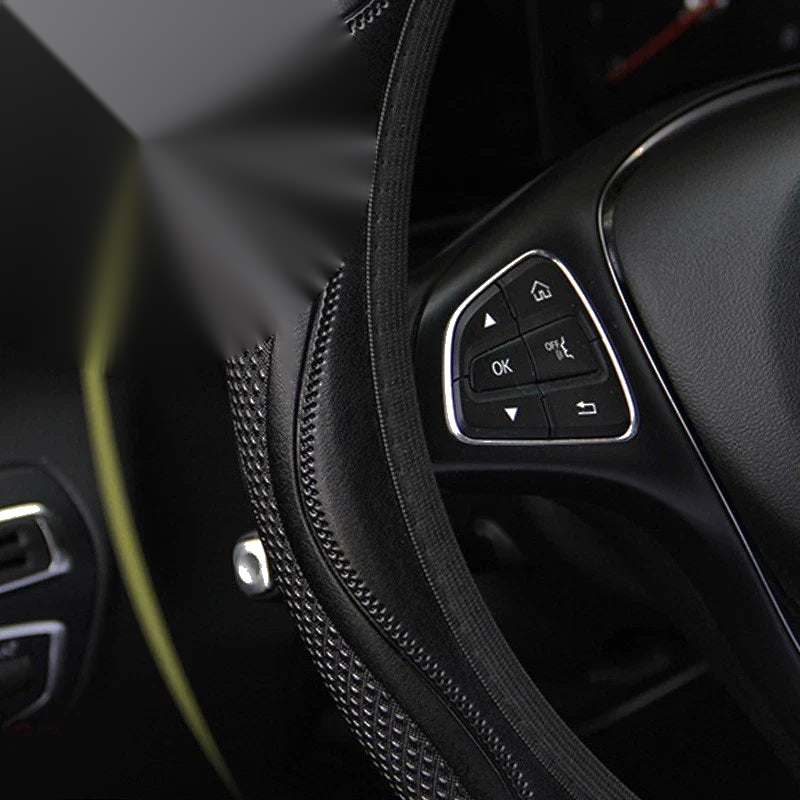 Au Black Car Steering Wheel Cover / 37-38CM / Steering Wheel Cover