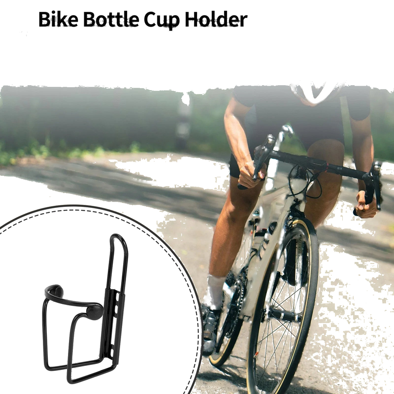 Motorcycle / Bicycle Black Aluminum Alloy 2 x Water Bottle Holders