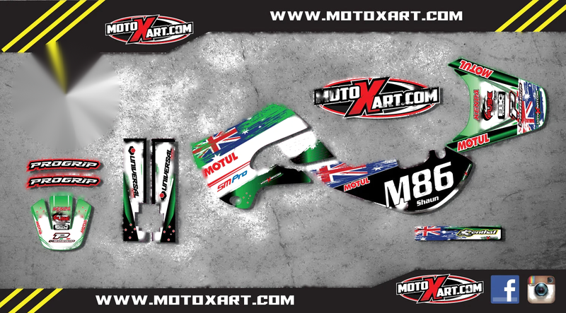 Kawasaki KLX 110 (2001-2009) - Aussie Pride Custom Graphic Kit