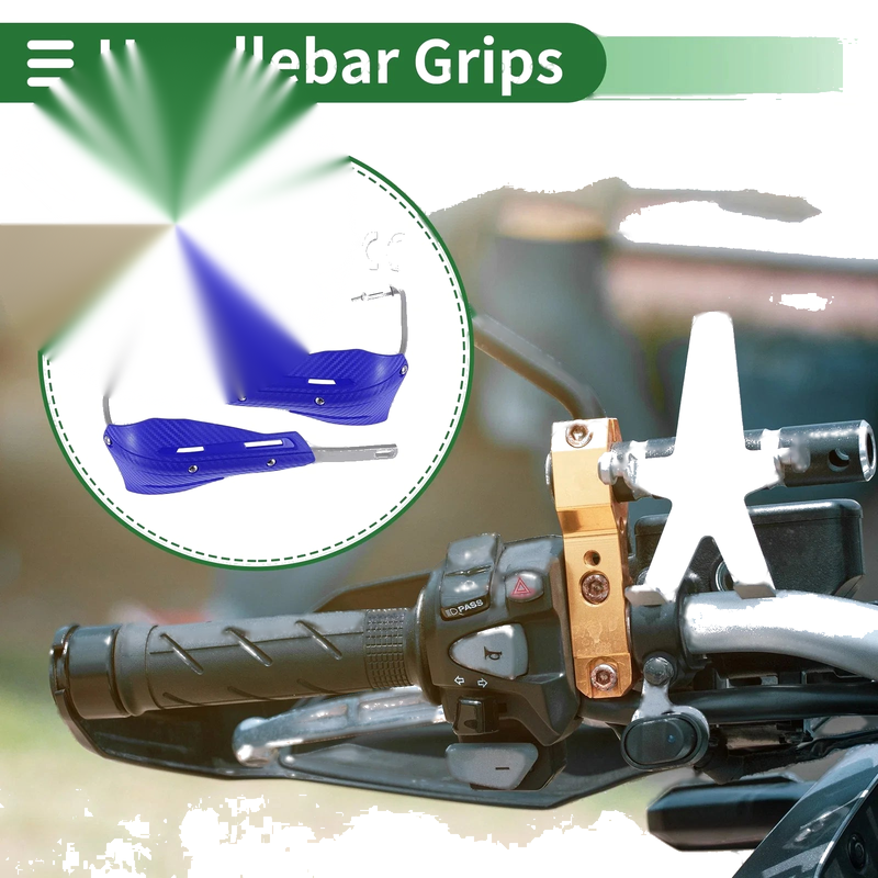 Motorcycle Checkered Pattern End Grips Hand Grips Cover