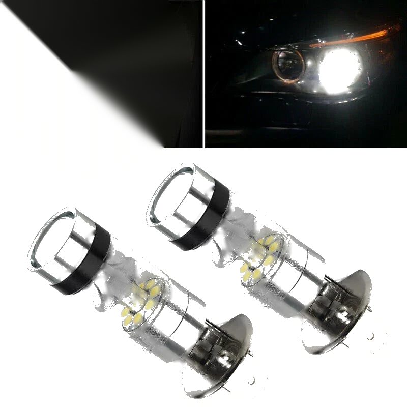 Car Auto 2x / 6000K White / H1 LED Fog DRL Driving Headlight Bulbs