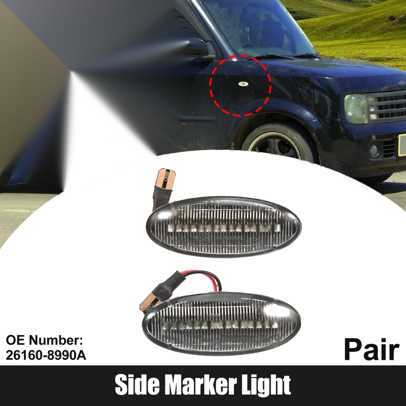 Nissan Clear Side Marker Lights Assembly (2000-2006)