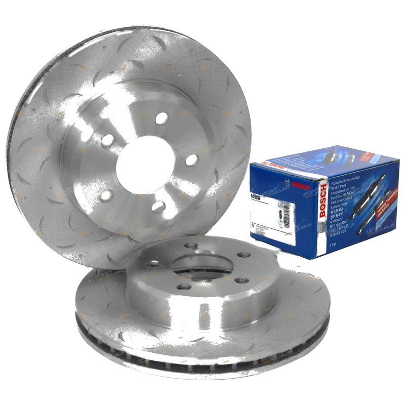 Falcon BA BF FG Front Drilled & Slotted Rotors + Pads (2002-2012)