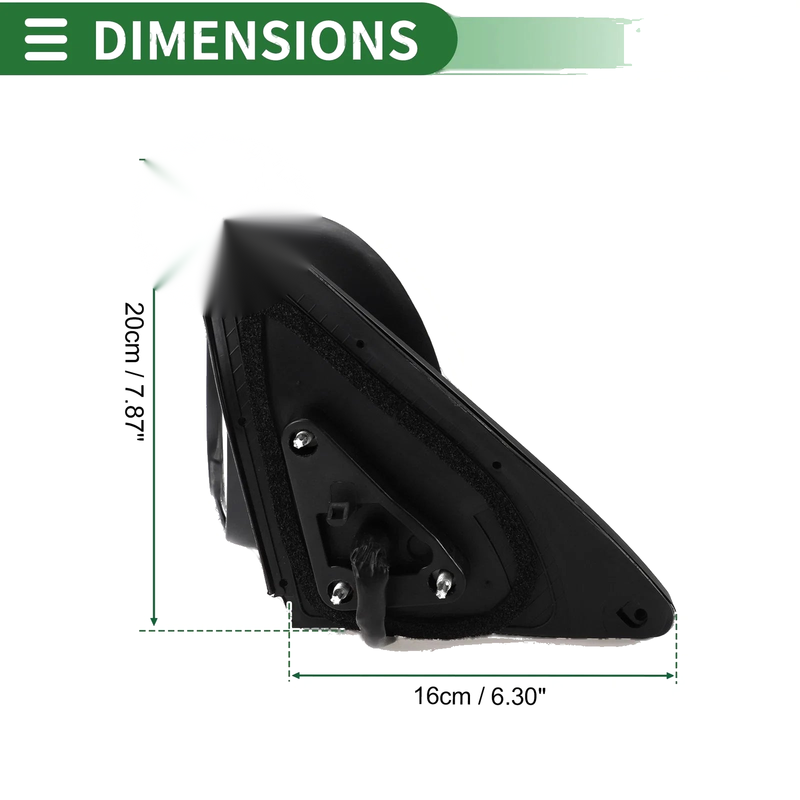 Toyota Highlander (2008-2013) Manual Folding White Left Side Door Mirror