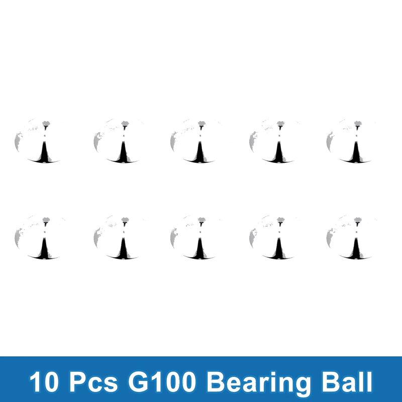 Make Model 17.0mm Ball Bearing Steel G100 Silver Tone 10 pcs