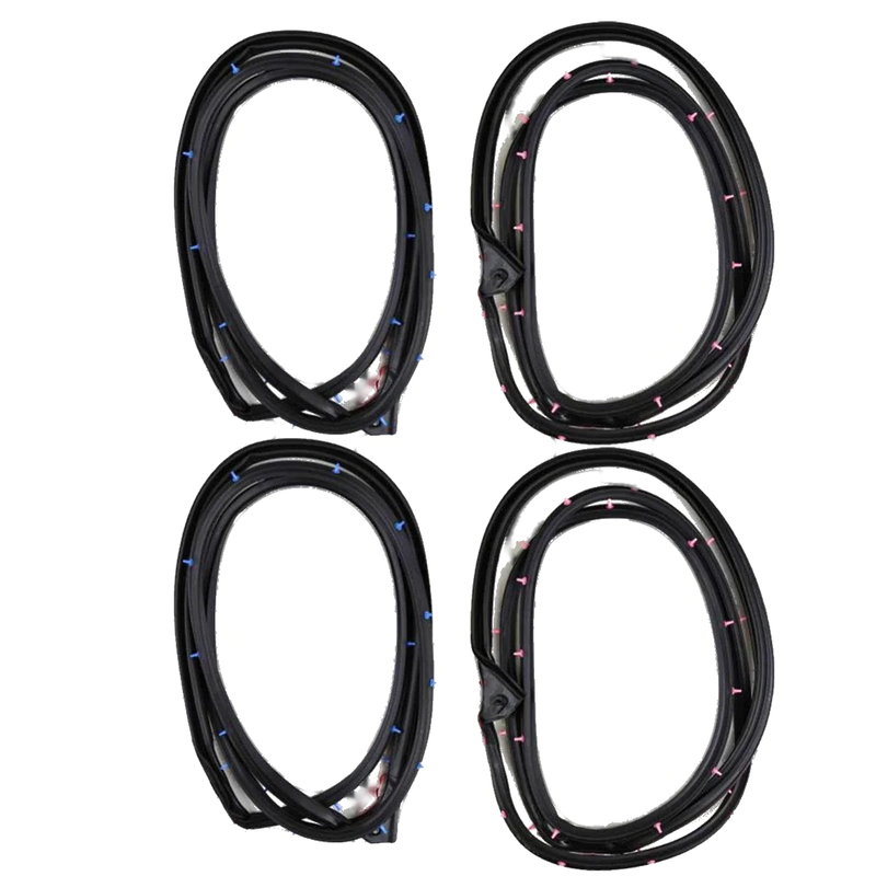 Door Rubber Weatherstrip Set 4 Fits Toyota Fortuner KUN51 TGN51 SUV 2004-15 D05