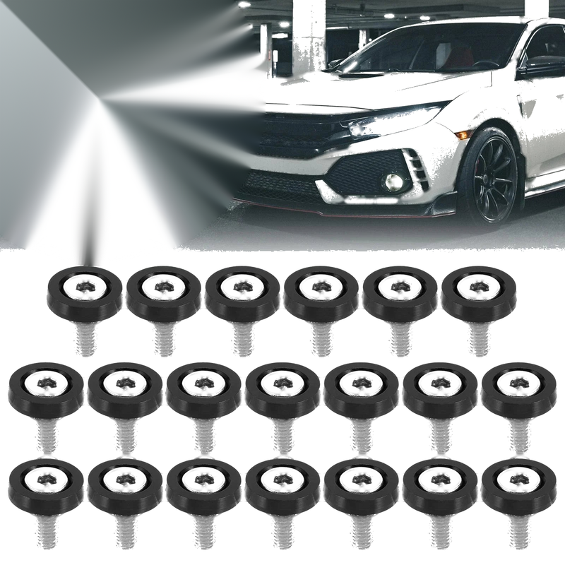 Car / Motorcycle 20pcs M6 Fender Bumper Washer Bolt Engine Bay Fastener