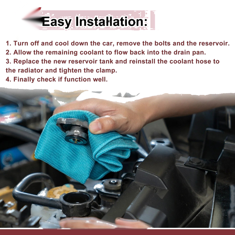 Ford F-250 Super Duty Coolant Expansion Overflow Tank with Cap (2011-2016)