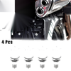 4pcs Universal Motorcycle License Plate Frame Bolts Screws Fasteners Silver Tone