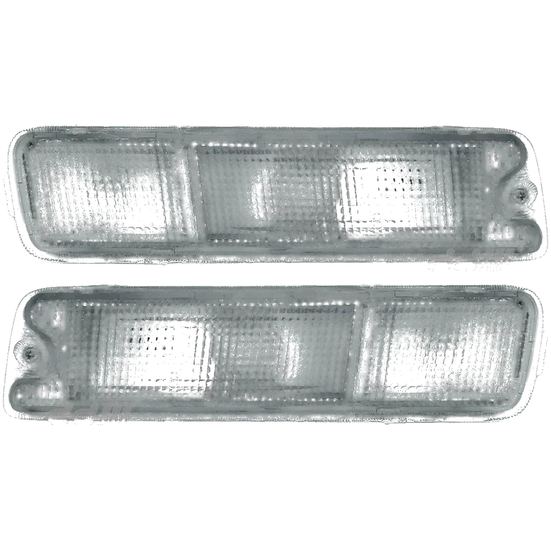 Mitsubishi Triton MK Clear Front Bumper Light Bar Lamps (1996-2006)