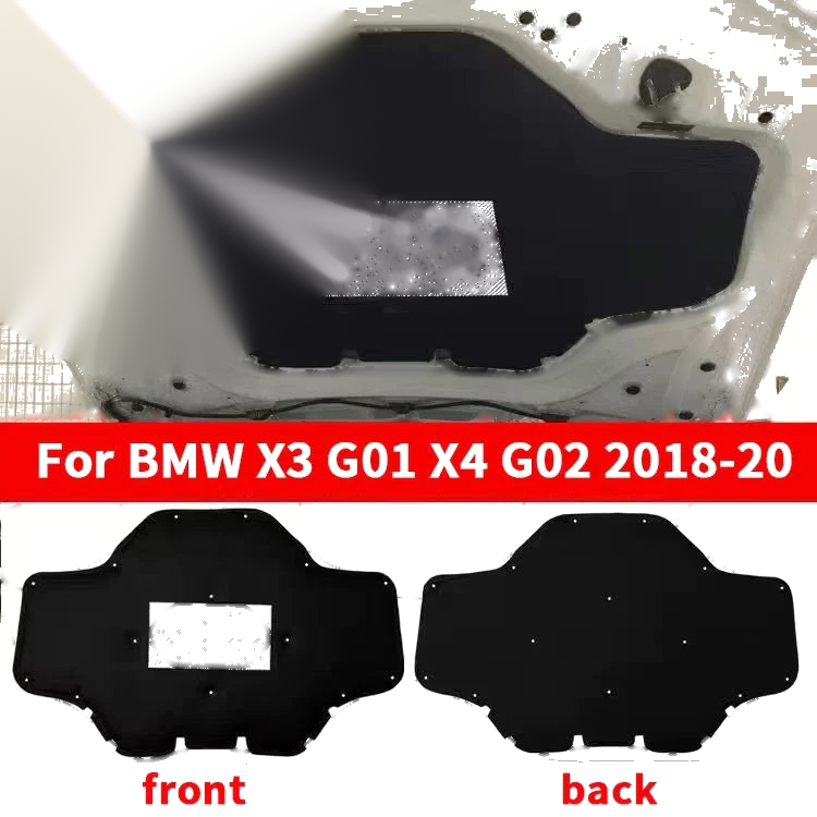 BMW X3 X4 Pad Cover Shield Car Hood Engine Sound Insulation (2018–2020)