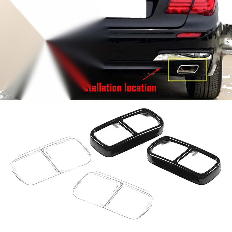BMW 7 Series Tail Muffler Exhaust Pipe Cover Trim (2009-2014)