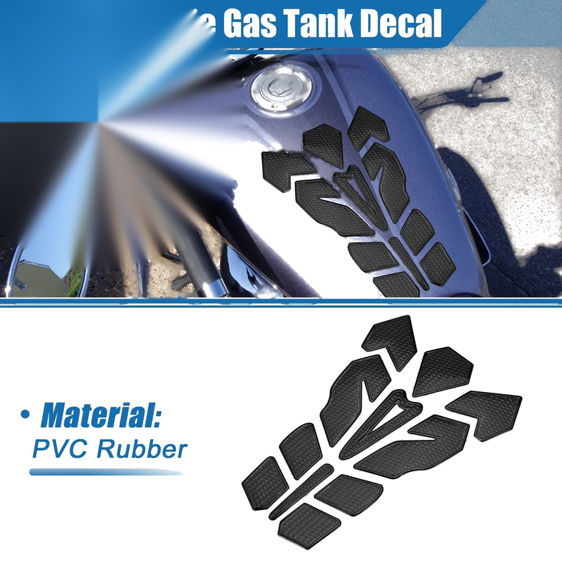 1 x Universal 3D Gas Tank Decal 7.87x5.59 Tank Sticker Black