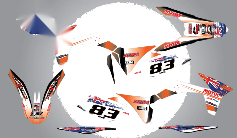 KTM 250 SXF AUSSIE PRIDE Custom Graphic Kit (2010-2012)