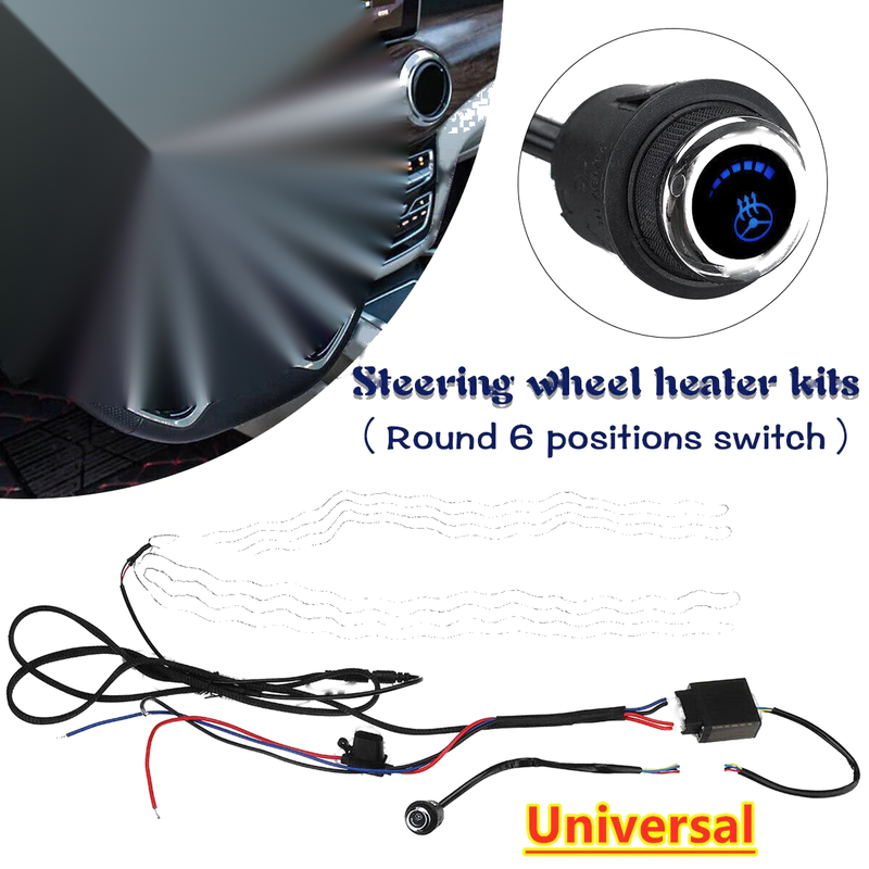 Car / Truck Adjustable Heating Winter Heated Pad 12V Steering Wheel Heater