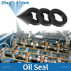 Make Oil Seal 25x40x10mm Rotary Shaft Seal Nitrile Rubber Black 5 Pcs