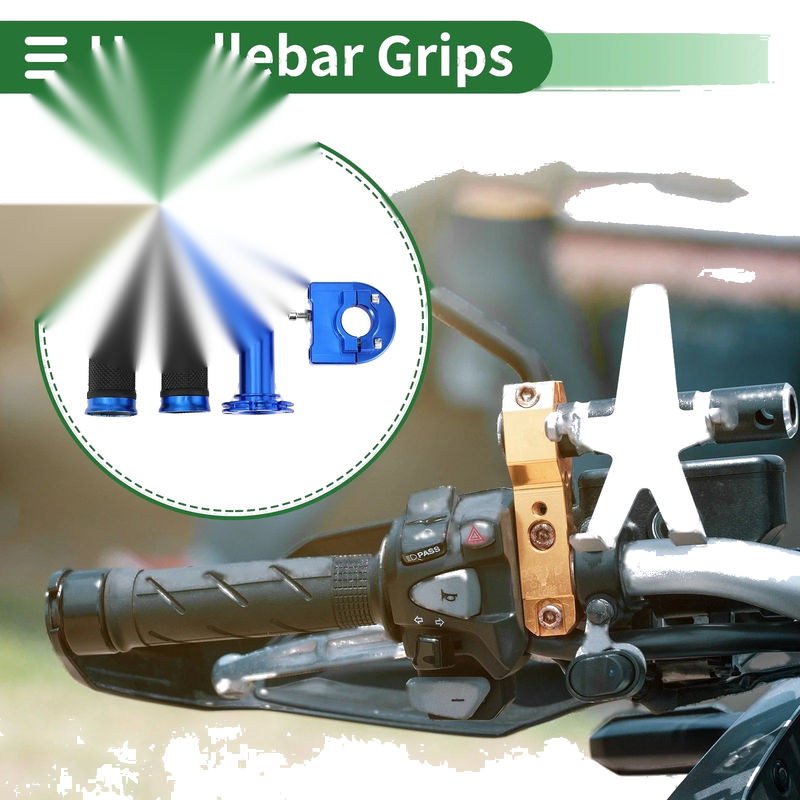 Motorcycle Hand Grips Cover / Handlebar Cover Checkered Diamond Pattern