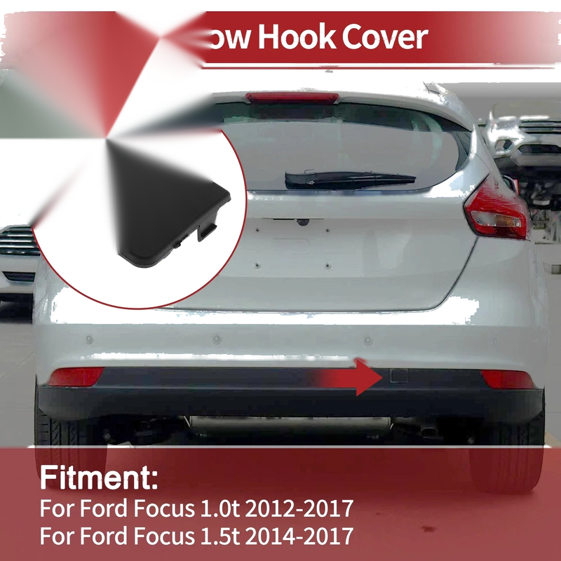 Ford Focus 2012-2017 - Black (2012-2017) 1 Pc Rear Tow Hook Cover