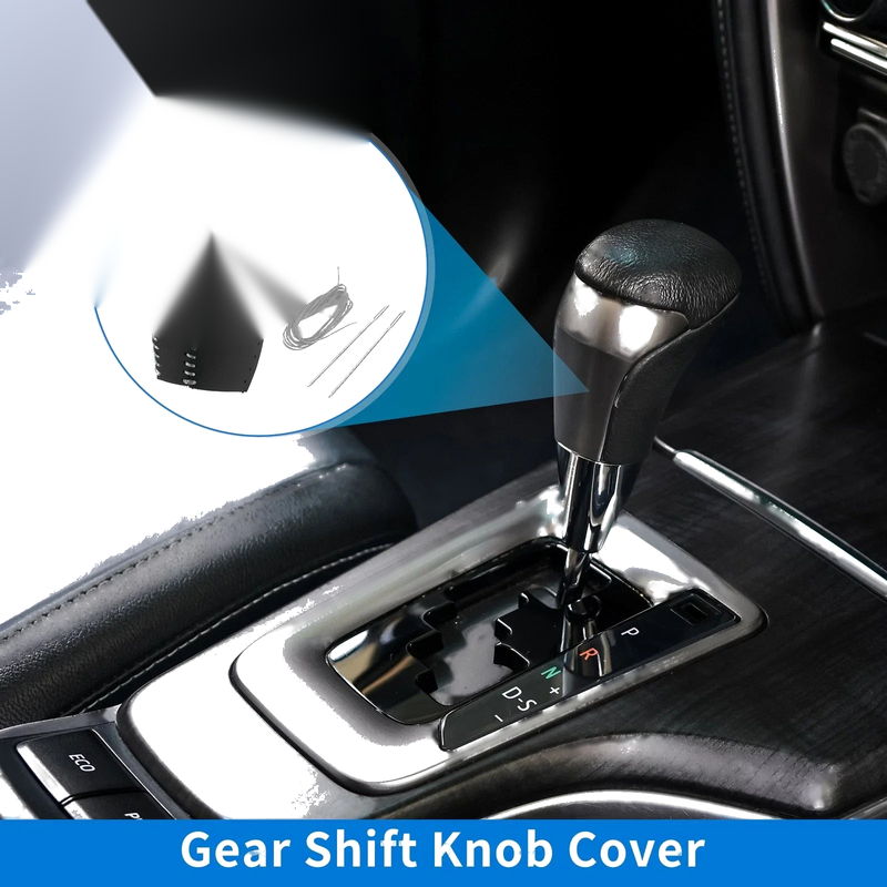 Toyota RAV4 1 Pc Gear Shift Knob Cover Black Gray Faux Leather (2013–2016)