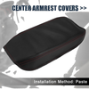 Honda with Red Stitches Black Microfiber Leather Armrest Protector Cover