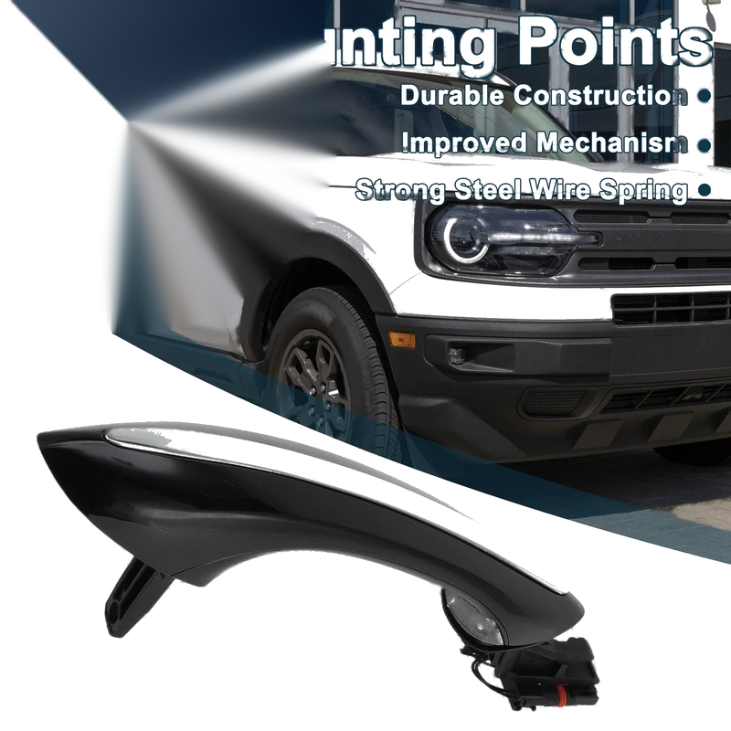 BMW F07 F10 Black Silver Tone Rear Right Exterior Door Handle