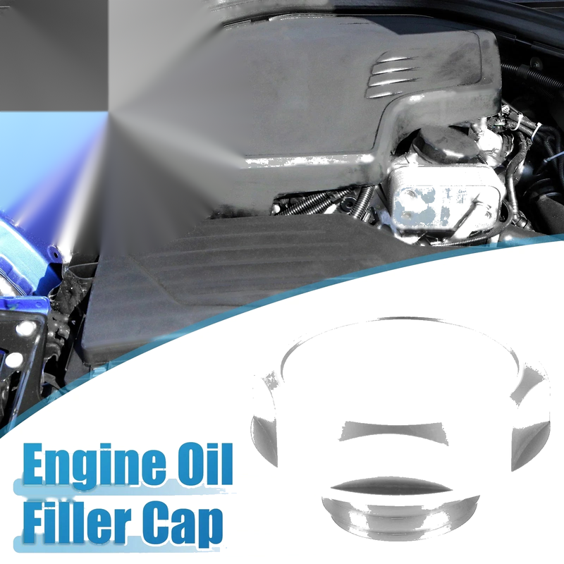 Nissan Oil Filler Cap Tank Cover (Modified, Silver Tone)